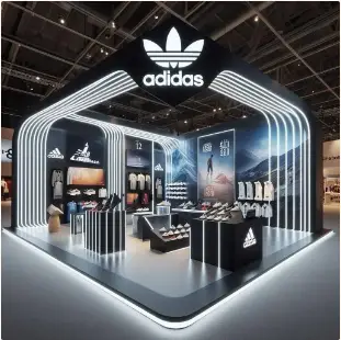 صورة جناح شركة أديدس من تصميم وتنفيذ شركة حلول captureة